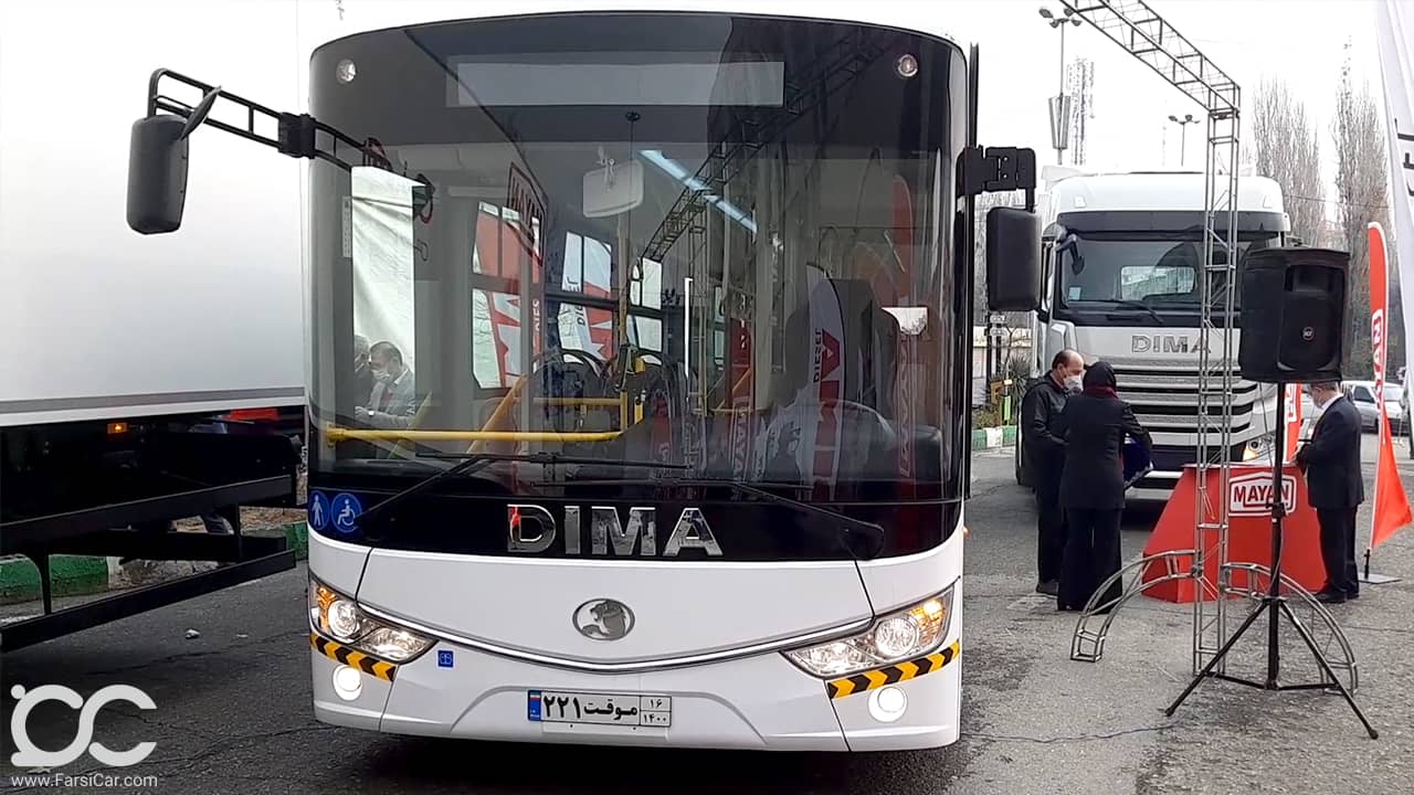 رونمایی از کامیون باری و اتوبوس شهری دیما