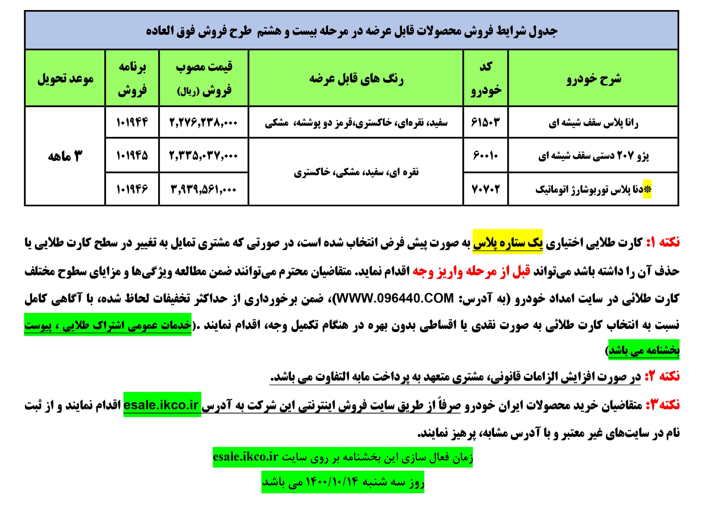 ثبت نام خودرو های ایران‌خودرو با تحویل سه ماهه - ۱۴ الی ۱۶ دی ۱۴۰۰