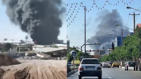 حادثه آتشسوزی در مشهد | کارخانه تولید موتورسیکلت در مشهد دچار حریق شد