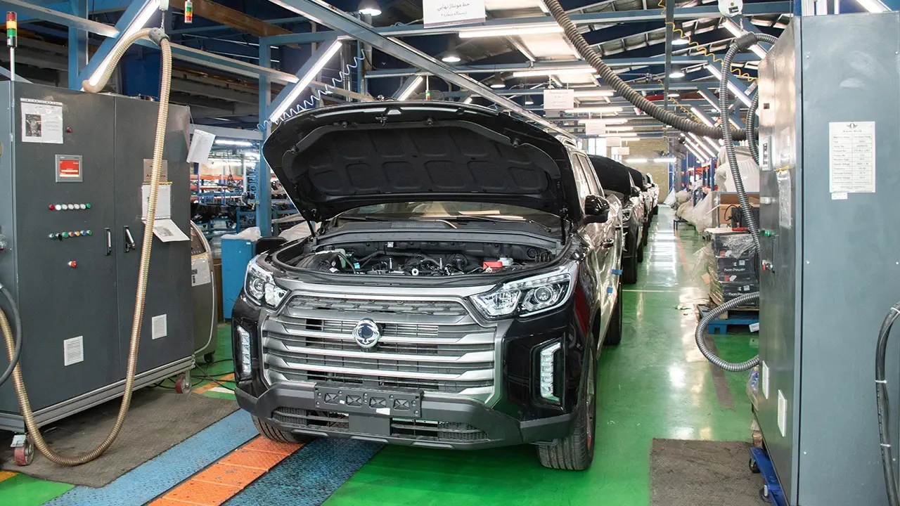 افتتاح خط تولید پیکاپ سانگیانگ موسو گرند خان در کارخانه صنایع خودروسازی ایلیا | SsangYong Musso Grand Khan Production Line in Iran