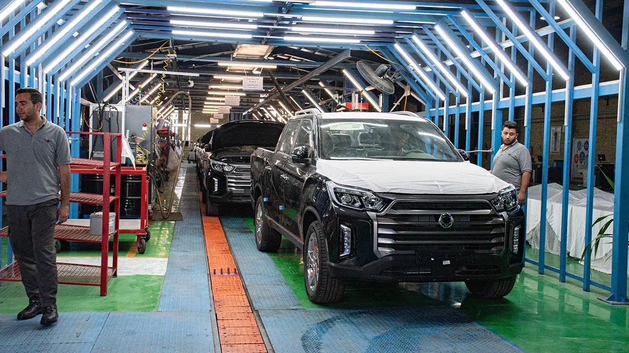 افتتاح خط تولید پیکاپ سانگیانگ موسو گرند خان در کارخانه صنایع خودروسازی ایلیا | SsangYong Musso Grand Khan Production Line in Iran