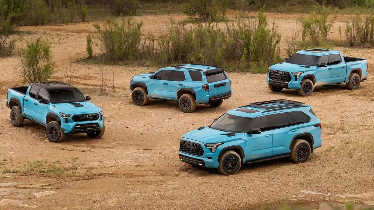 رنگ جدید برای خودرو های آفرود تویوتا | Wave Blue Toyota TRD Pro cars | رنگ آبی