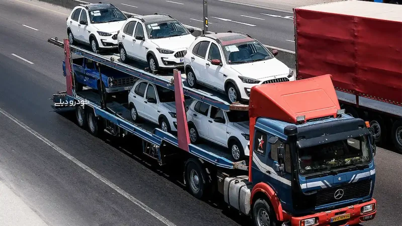 خودرو های سایپا روی کامیون خودرو بر | اصلاح قیمت خودرو های داخلی رسما کلید خورد