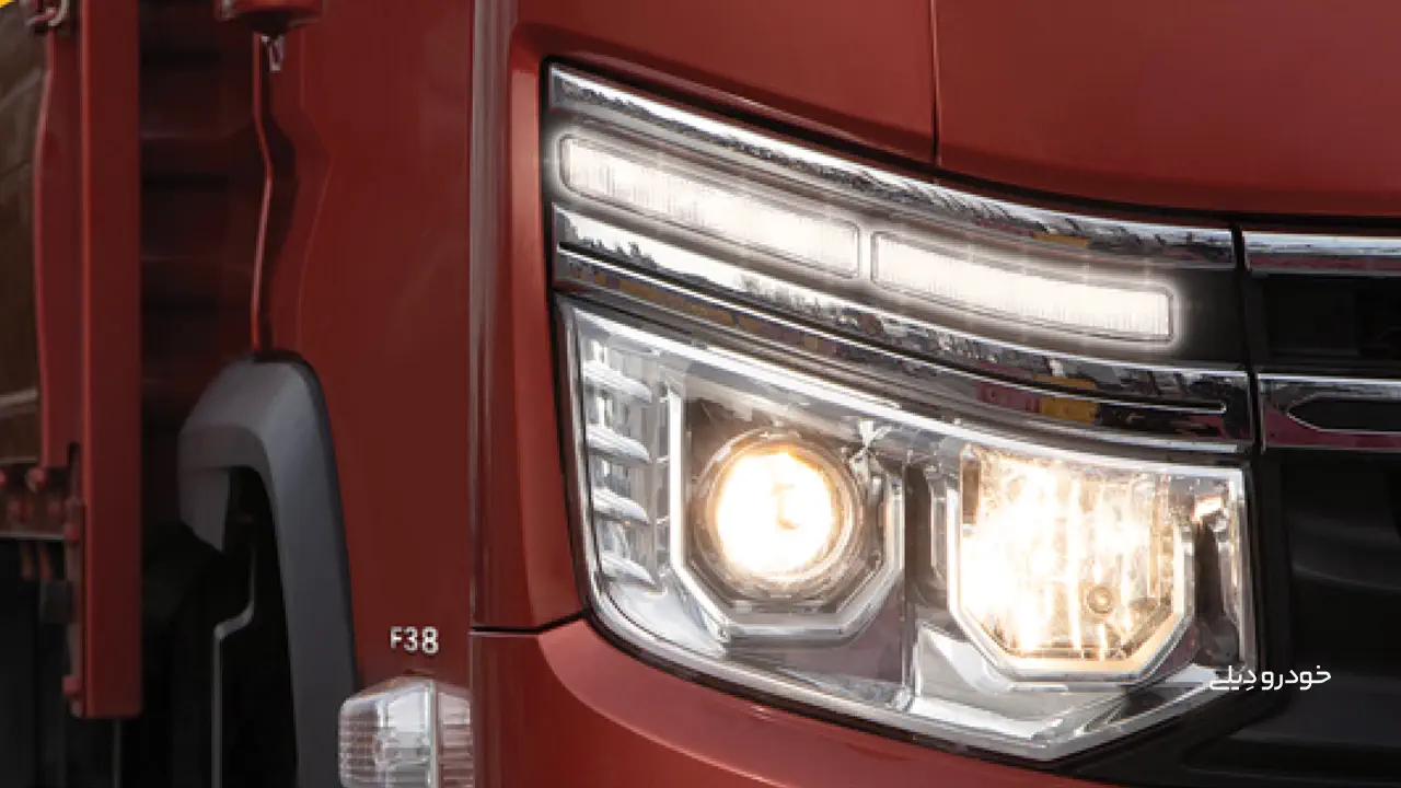 عکس چراغ جلو، قیمت، مشخصات و شرایط فروش کامیونت فورس ۳.۸ تن بهمن دیزل | ۲۰ بهمن ۱۴۰۴ | بورس کالا | Force F38 Truck by Bahman Diesel