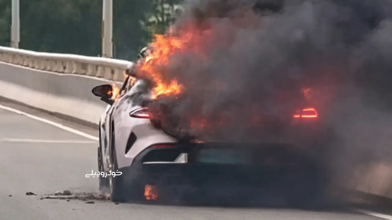 حادثه آتش سوزی خودرو شیائومی SU7 | چین | Xiaomi SU7 Caught Fire Again