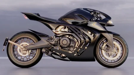 اولین موتورسیکلت استون مارتین با مجوز تردد در شهر و جاده | Aston Martin AMB 002 Roadster Motorcycle